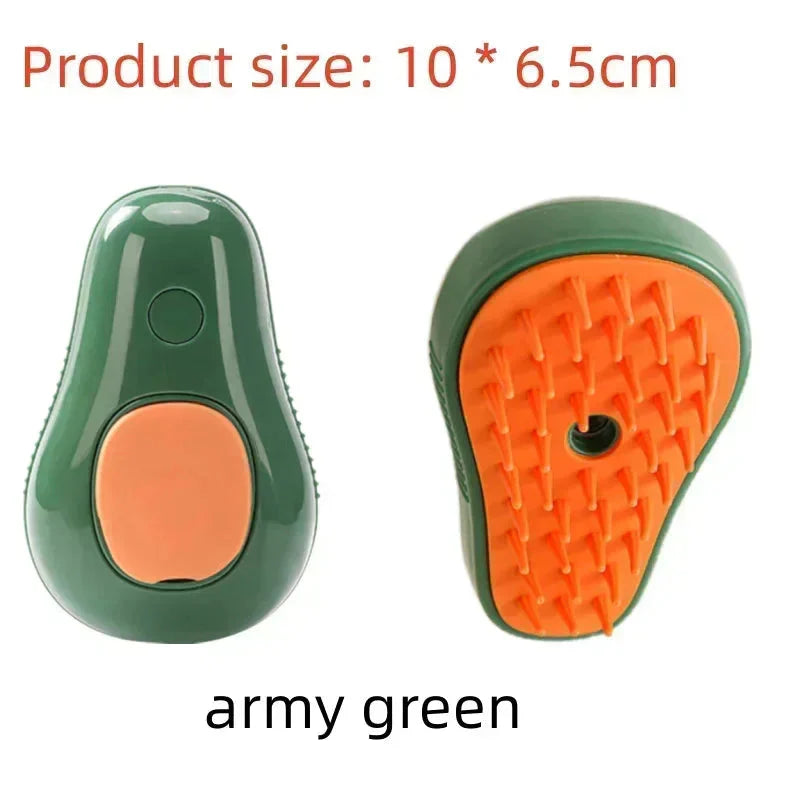 Electric Cat Steam Brush β 3-In-1 Pet Grooming Comb with Water Spray for Cats and Dogs, USB Rechargeable.