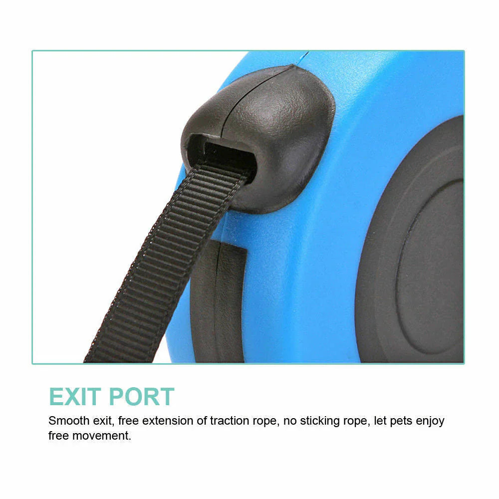 Automatic Retractable Dog Leash - Dual Size Options with Brake & Lock Safety System.