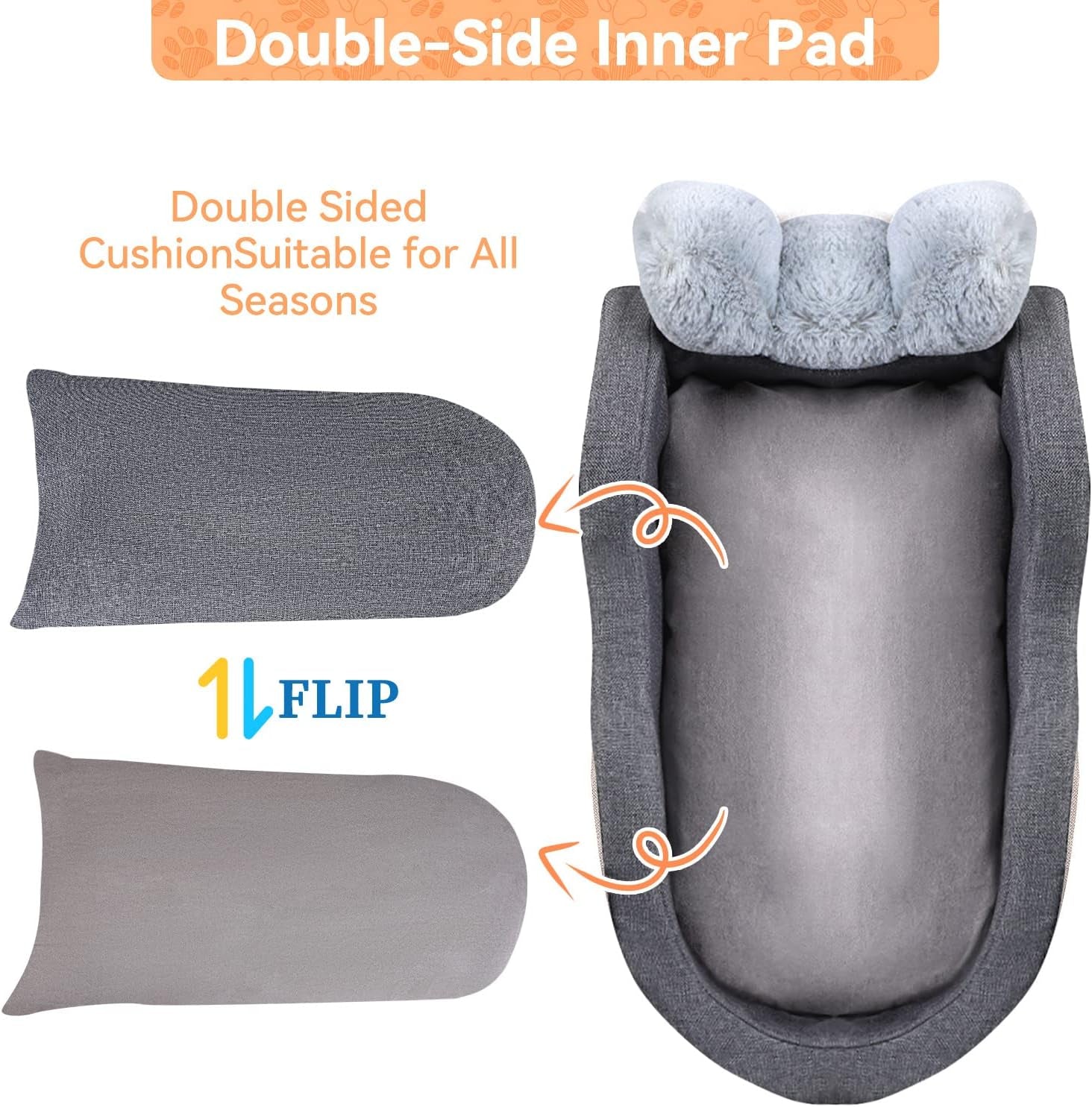 Dog Car Seat for Small Dog Center Console Seat Pet Booster Seat for Car Puppy Car Seat for Small Dogs(Dark Gray).
