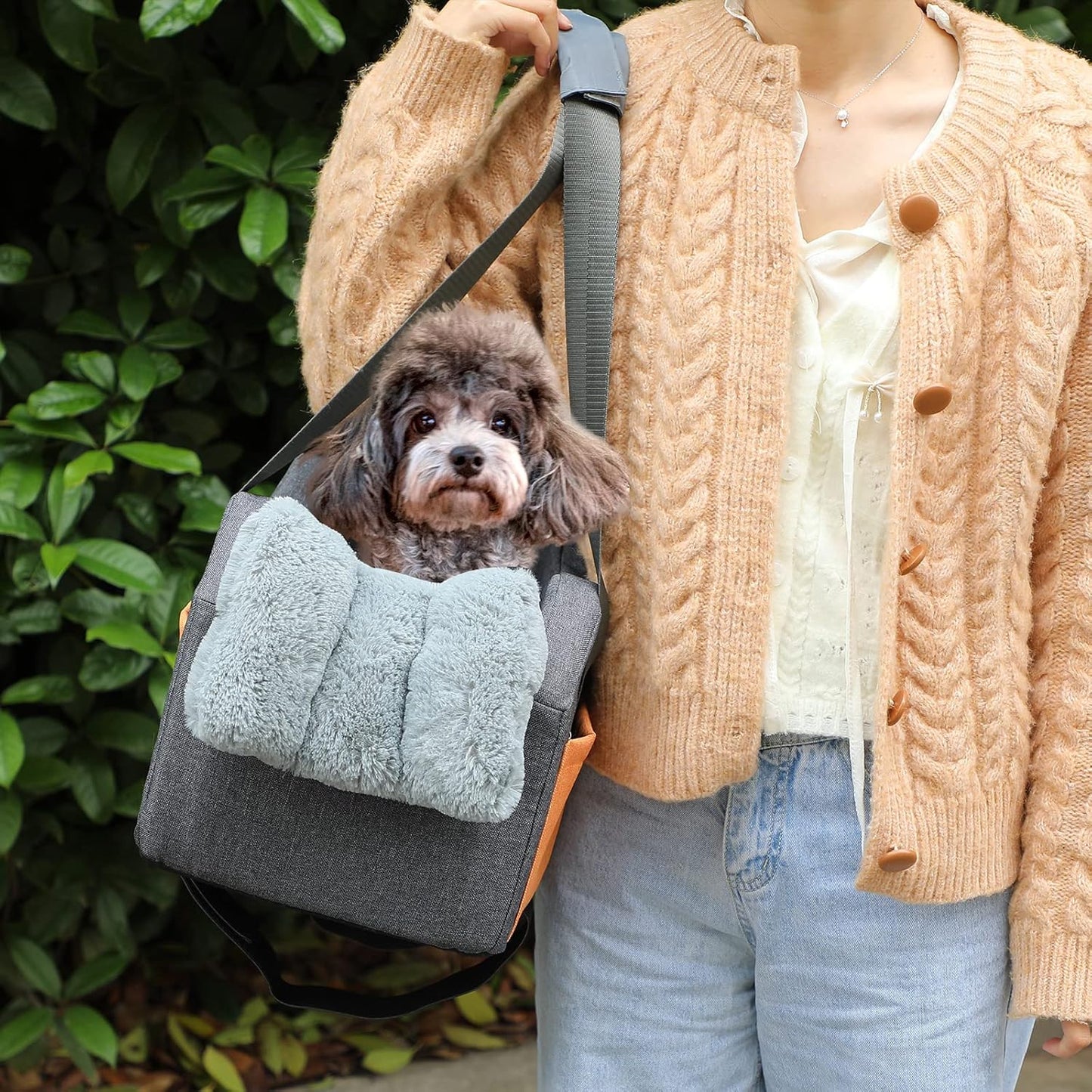 Dog Car Seat for Small Dog Center Console Seat Pet Booster Seat for Car Puppy Car Seat for Small Dogs(Dark Gray).