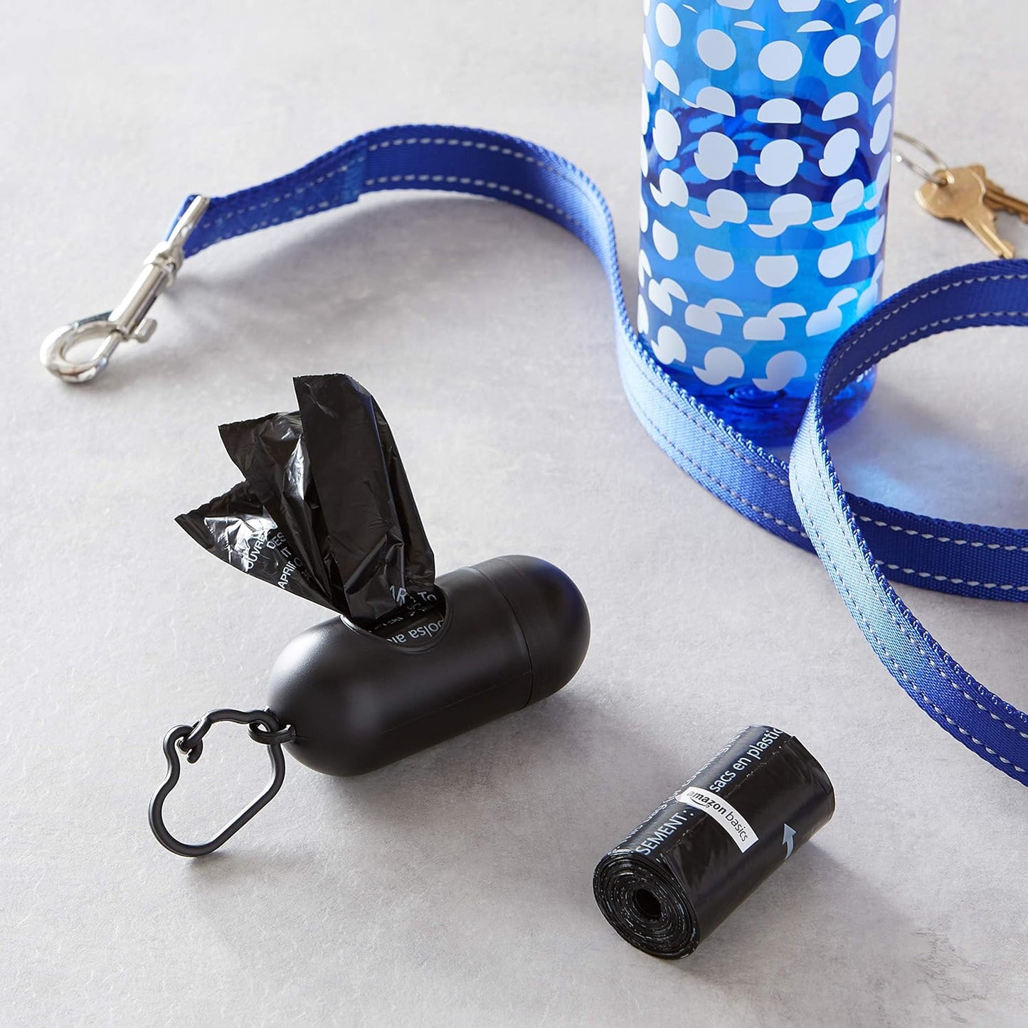 Dog Poop/Waste Bags with Dispenser and Leash Clip, Unscented, 300 Bags (20 Packs of 15 Bags).