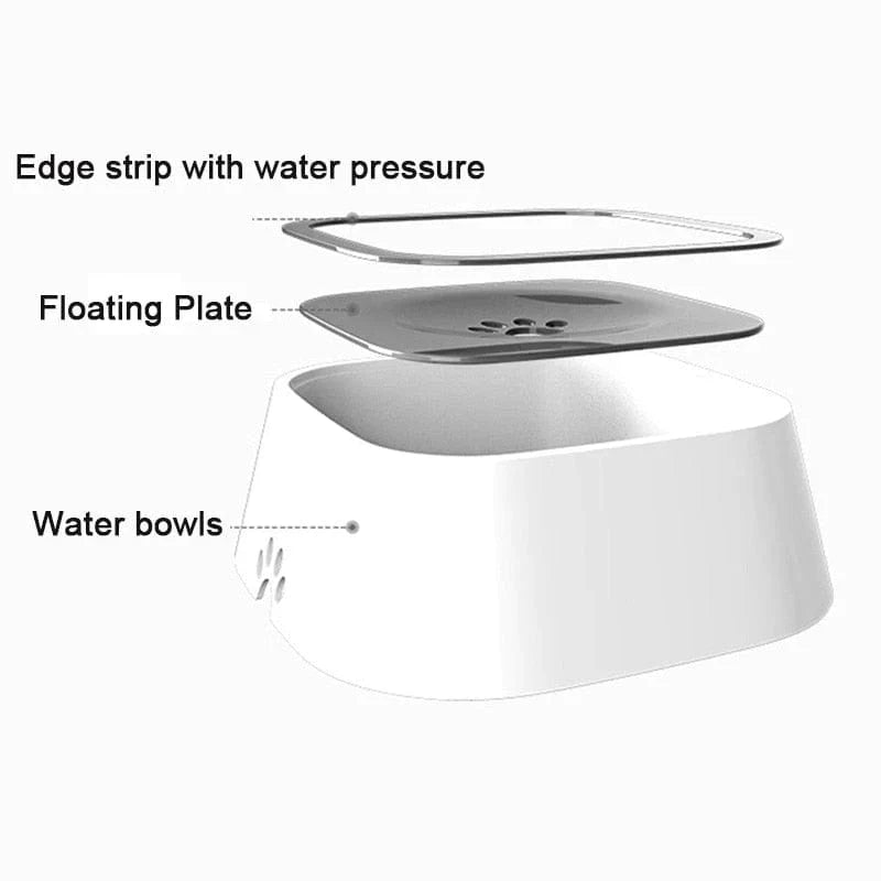 Dog Drinking Water Bowl with Floating Design - Non-Wetting, Non-Skid, Large Capacity.