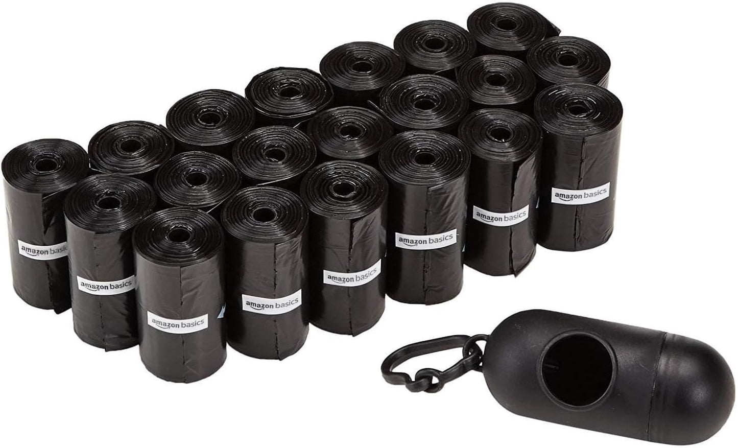Dog Poop/Waste Bags with Dispenser and Leash Clip, Unscented, 300 Bags (20 Packs of 15 Bags).